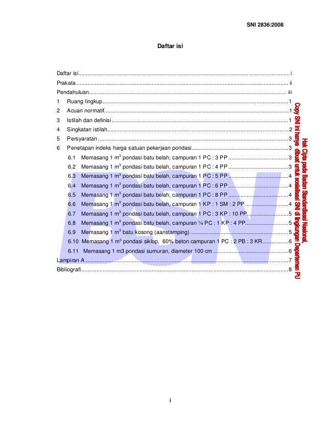 Sni 2836 2008 tata cara perhitungan harga satuan pekerjaan 