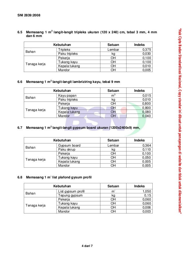 Sni 2839 2008 tata cara perhitungan  harga satuan pekerjaan 