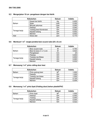 Sni 7393-2008-tata cara perhitungan harga satuan pekerjaan besi dan