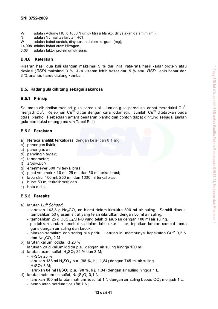 Sni 3752 2009 (susu bubuk coklat)