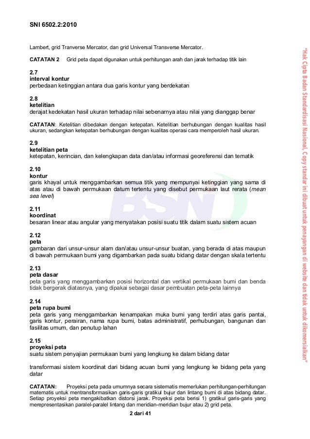 Spesifikasi Penyajian Peta Rupa Bumi
