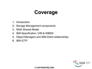 SNIA-SA 110 Chapter 4 Storage Management(version 1.1).ppt