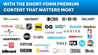 WITH THE SHORT-FORM PREMIUM
CONTENT THAT MATTERS MOST
 