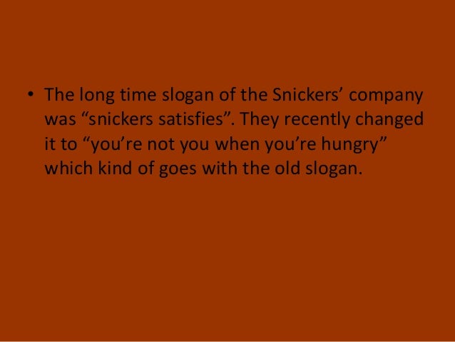 snickers slogan