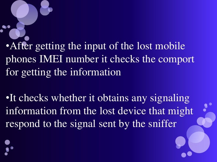 Sniffer for the mobile phones