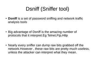 Bit Sniffe Sniffing via dsniff | PDF