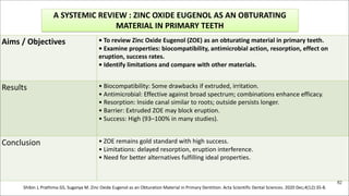 Zinc oxide eugenol as a cement and paste | PDF