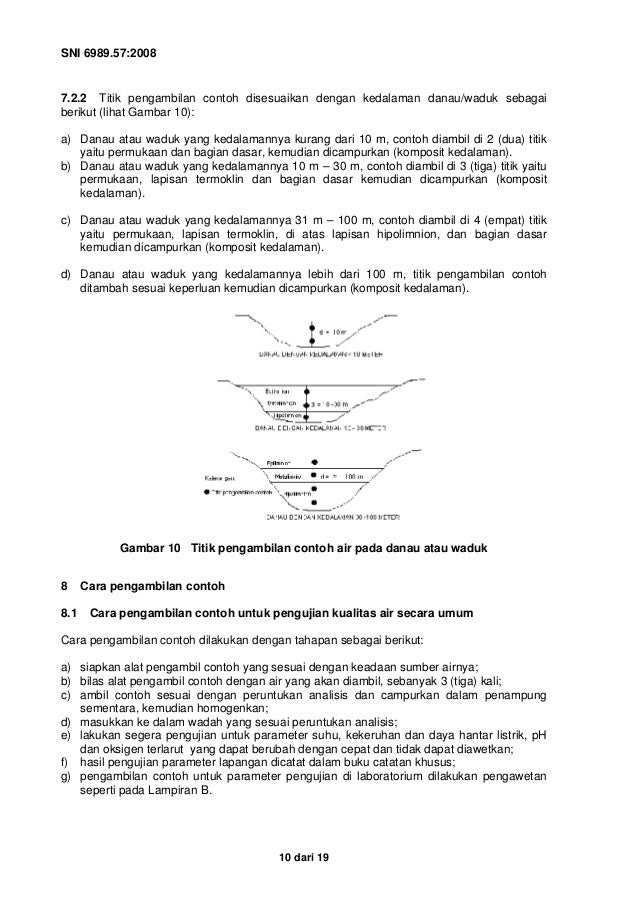 Sni 6989 57 2008 Tentang Air Dan Air Limbah Bagian 57 Metoda Penga