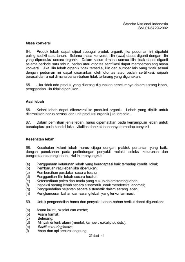 SNI Sistem Pertanian Organik SNI Sistem Pertanian Organik