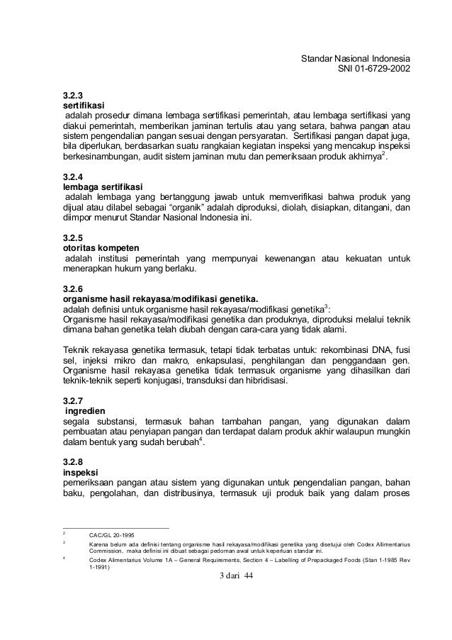 SNI Sistem Pertanian Organik SNI Sistem Pertanian Organik