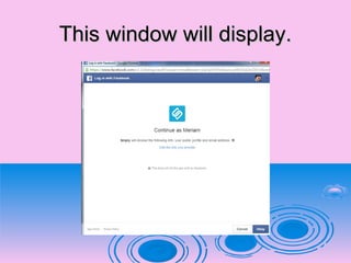 This window will display.This window will display.
 
