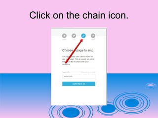 Click on the chain icon.Click on the chain icon.
 