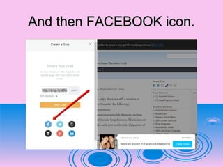 And then FACEBOOK icon.And then FACEBOOK icon.
 