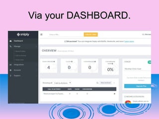 Via your DASHBOARD.Via your DASHBOARD.
 