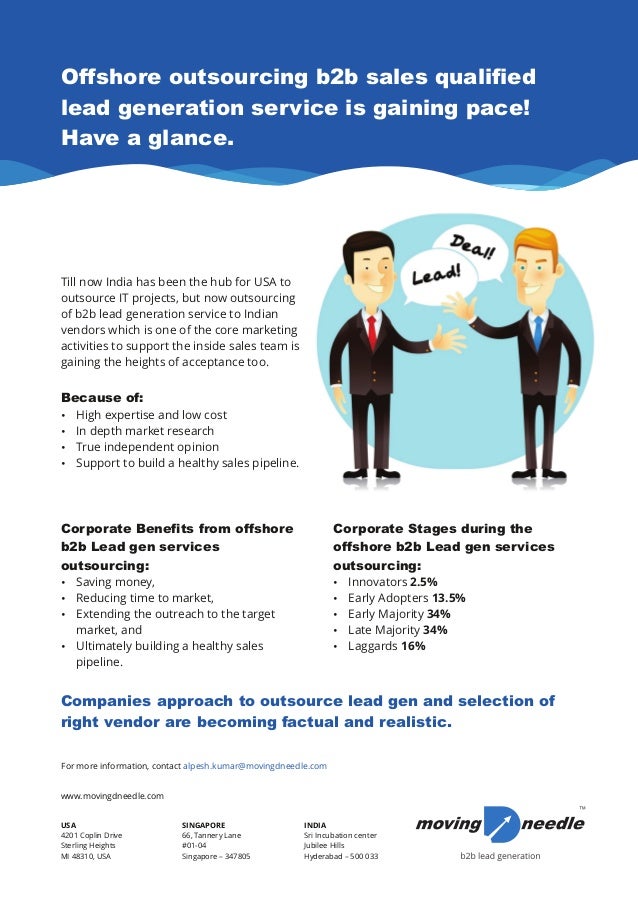 offshore outsourcing b2b sales qualified lead generation service is g lead generation flyer