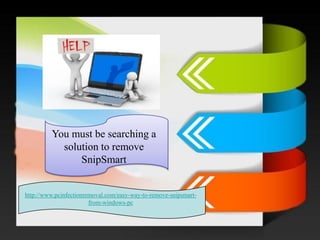 You must be searching a solution to remove SnipSmart 
http://www.pcinfectionremoval.com/easy-way-to-remove-snipsmart- from-windows-pc  