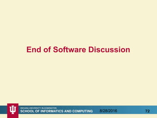 End of Software Discussion
728/28/2016
 