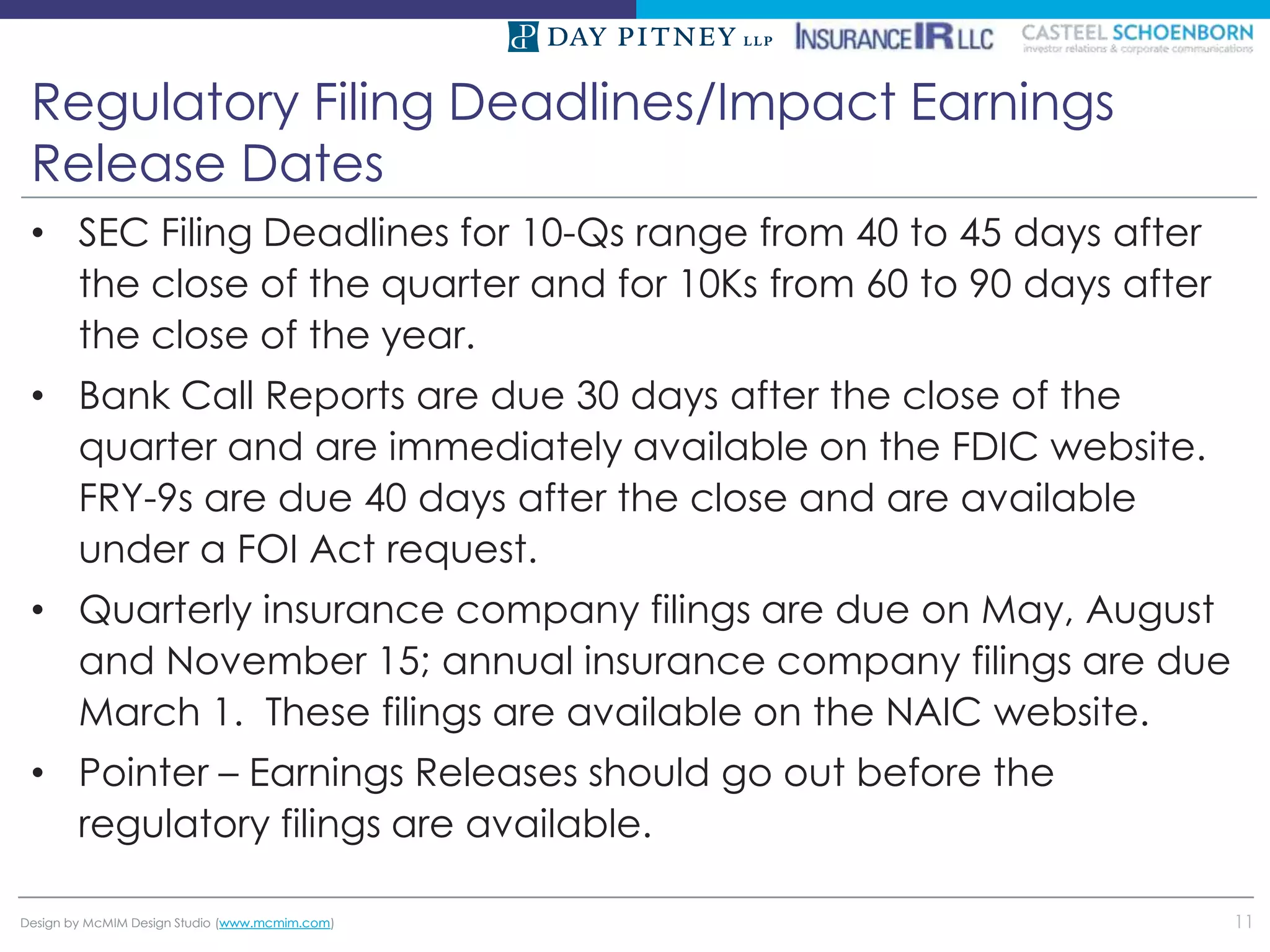 Bank and Insurance Investor Relations Best Practices Building an Eff…