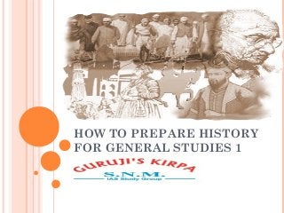 HOW TO PREPARE HISTORY
FOR GENERAL STUDIES 1
 