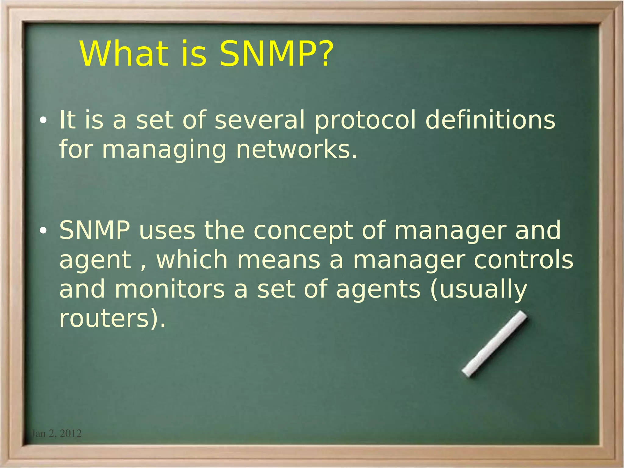 Introduction to SNMP | PPT