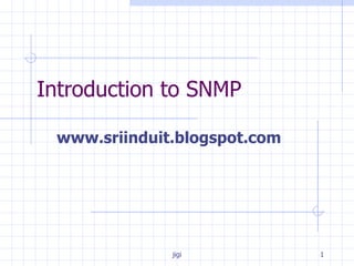 Introduction to SNMP www.sriinduit.blogspot.com 