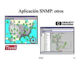 SNMP 36
Aplicación SNMP: otros
 
