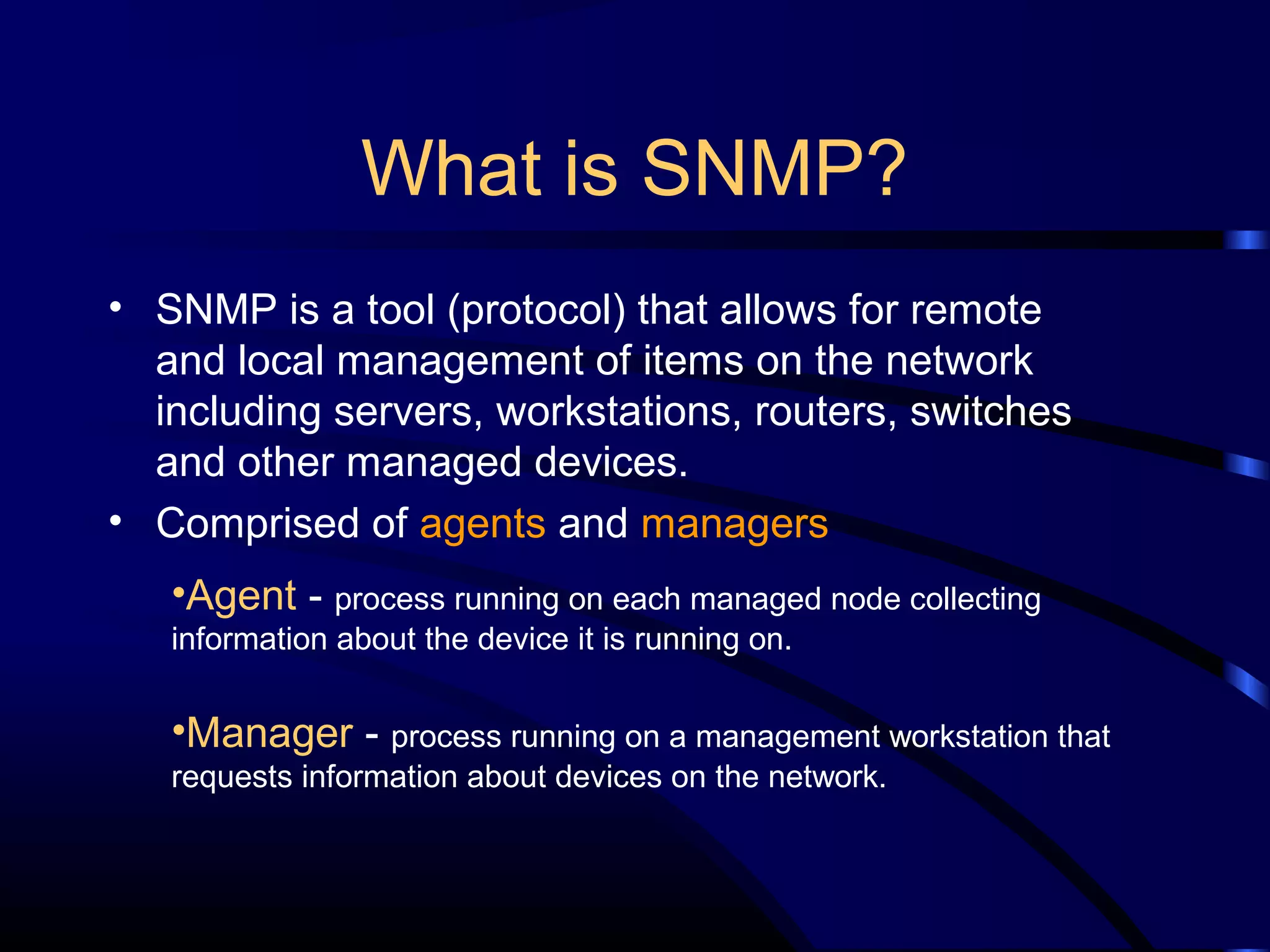 (Snmp) simple network management protocol | PPT | Operating Systems ...