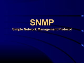 (Snmp) simple network management protocol | PPT | Operating Systems ...