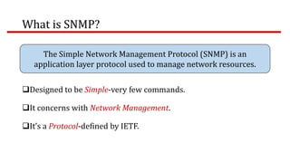 Simple Network Management Protocol | PPTX