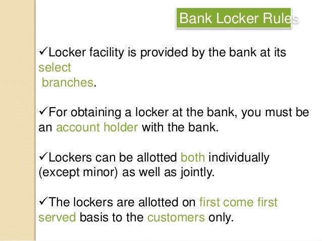 banks lockers customers కోసం చిత్ర ఫలితం