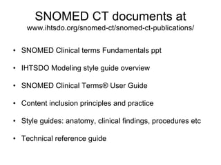SNOMED Clinical Terms - Introduction | PDF