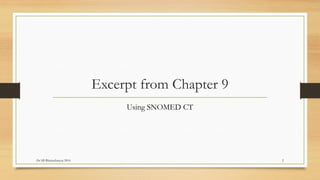 Snomed ct worked example dental interface terminology | PDF