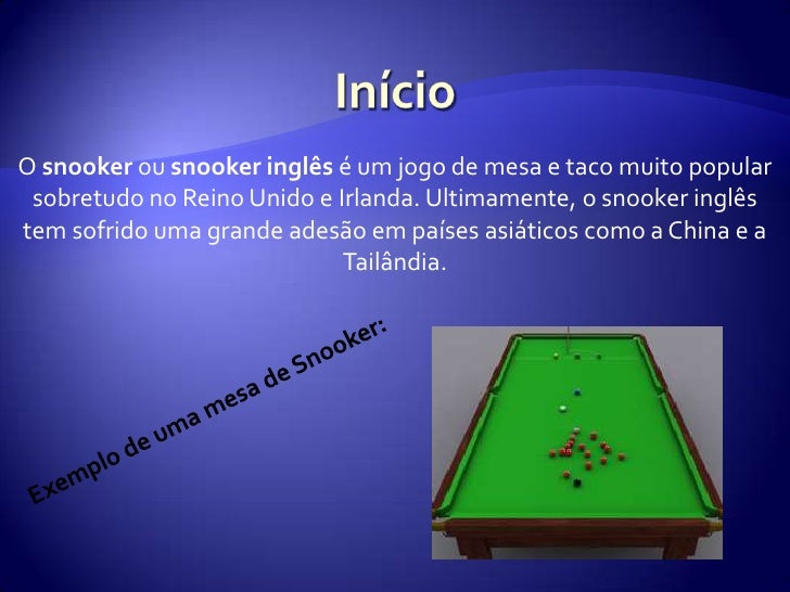 Regras de snooker Regras de snooker