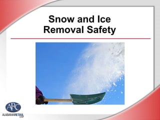 Snow and Ice
Removal Safety
 