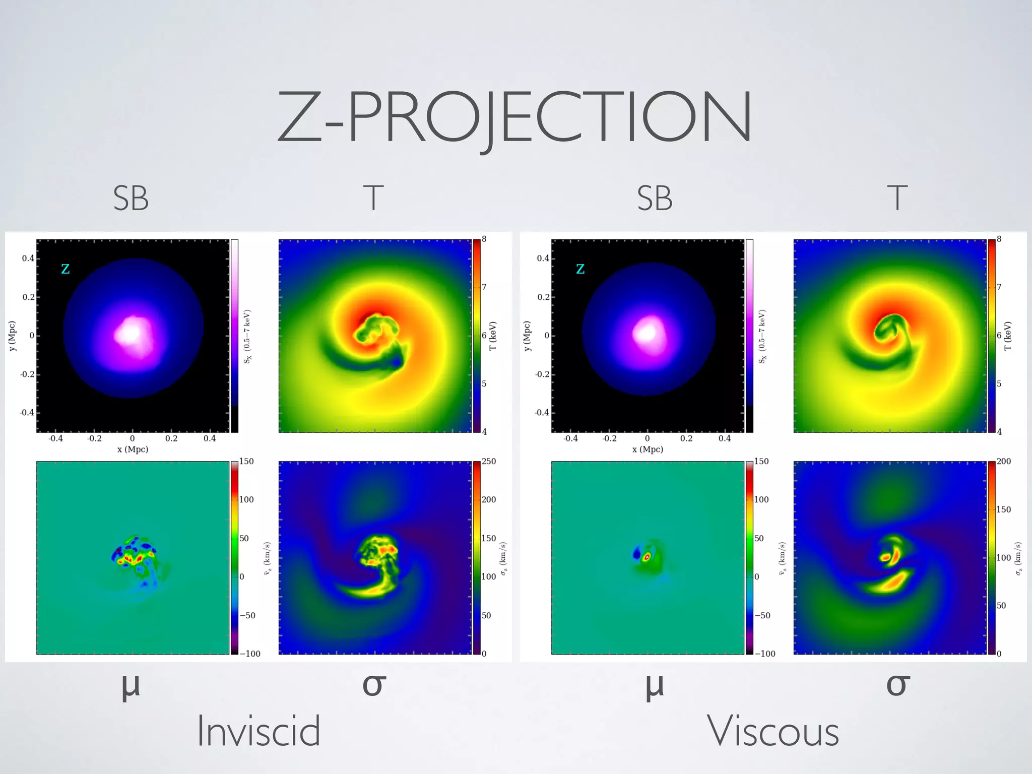 Z-PROJECTION
Inviscid Viscous
SB T
σμ
SB T
σμ
 