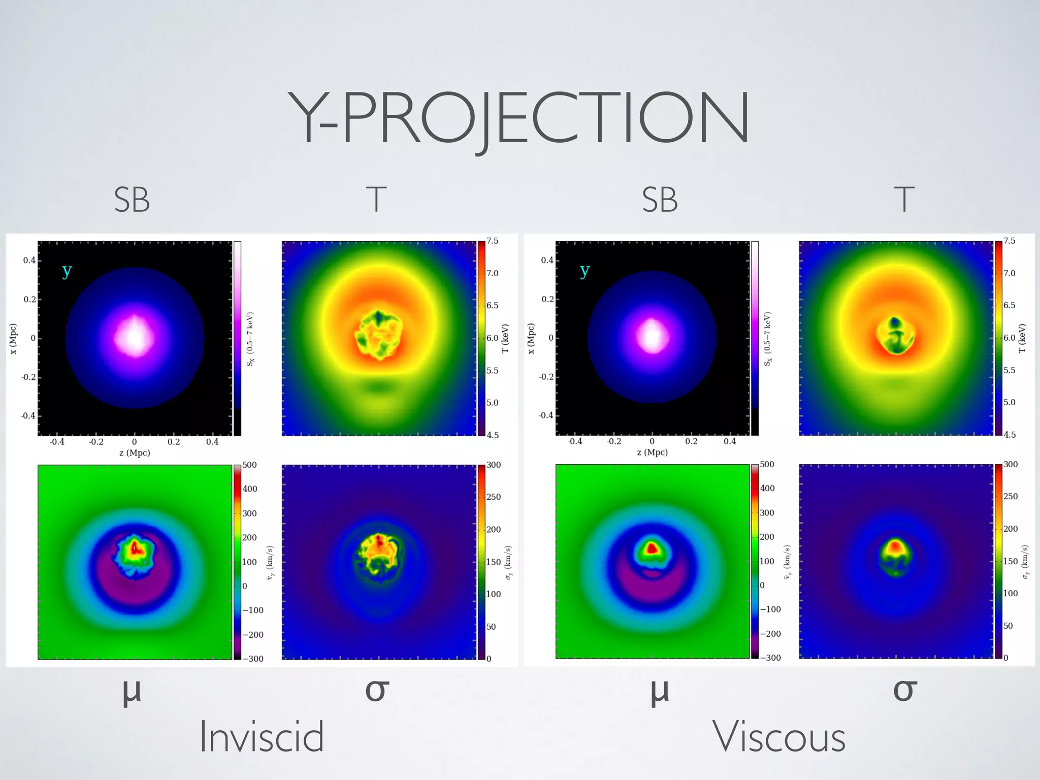 Y-PROJECTION
Inviscid Viscous
SB T
σμ
SB T
σμ
 