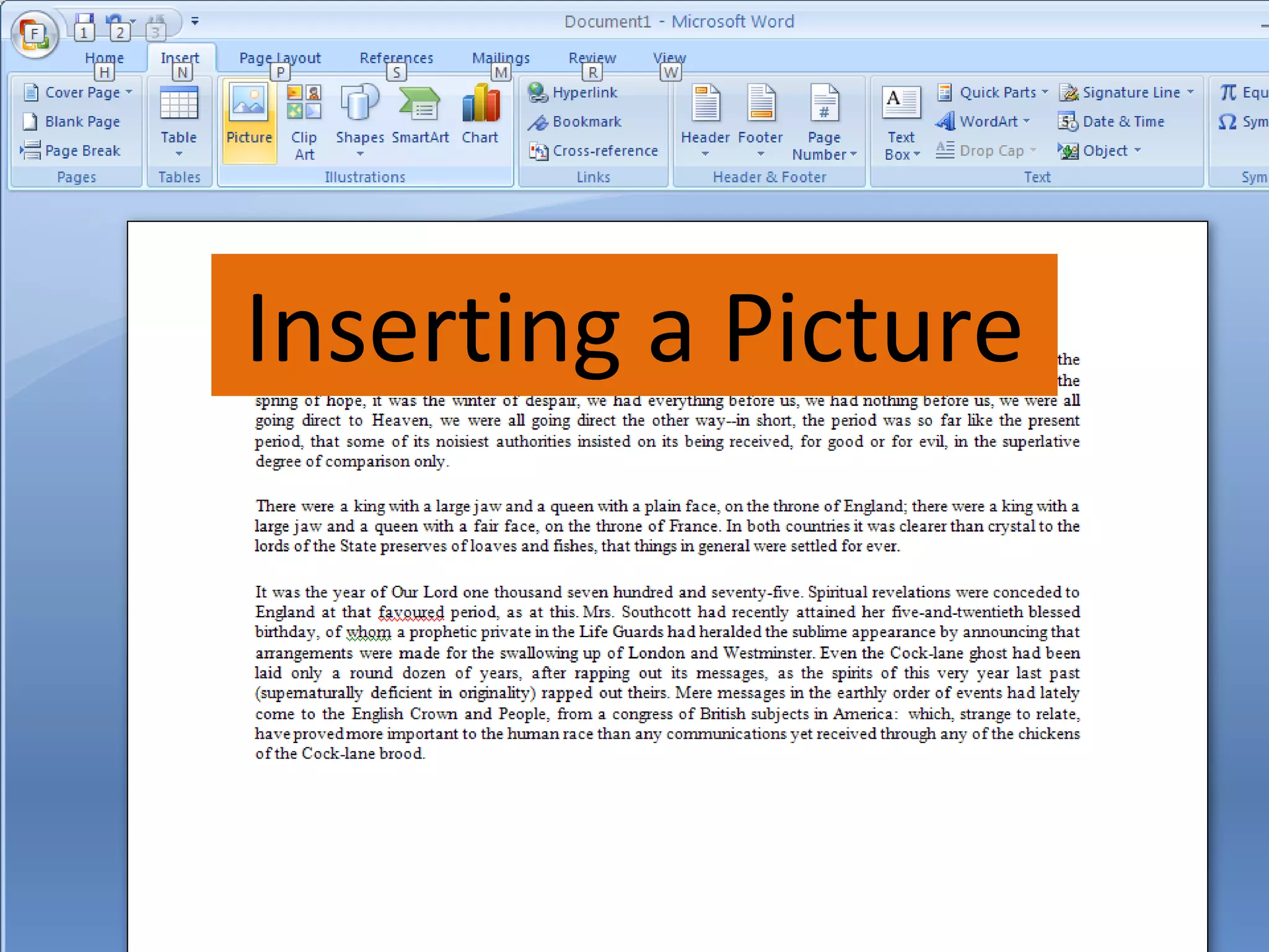 Insering a pictuire | PPT