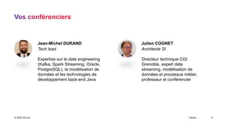 © 2022 CGI inc. Interne 4
Jean-Michel DURAND
Tech lead
Expertise sur le data engineering
(Kafka, Spark Streaming, Oracle,
...
