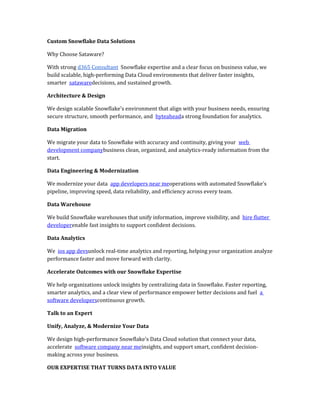 Custom Snowflake Data Solutions for Scalable Business Growth and ...