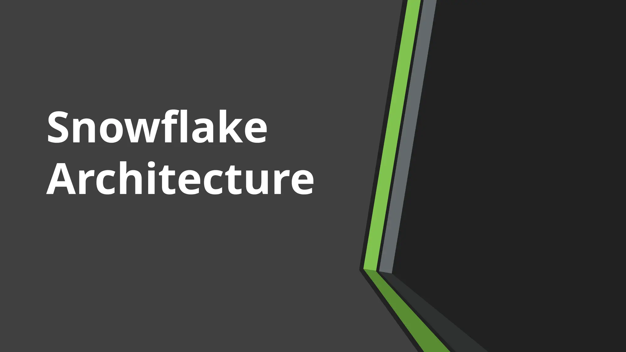 Snowflake
Architecture