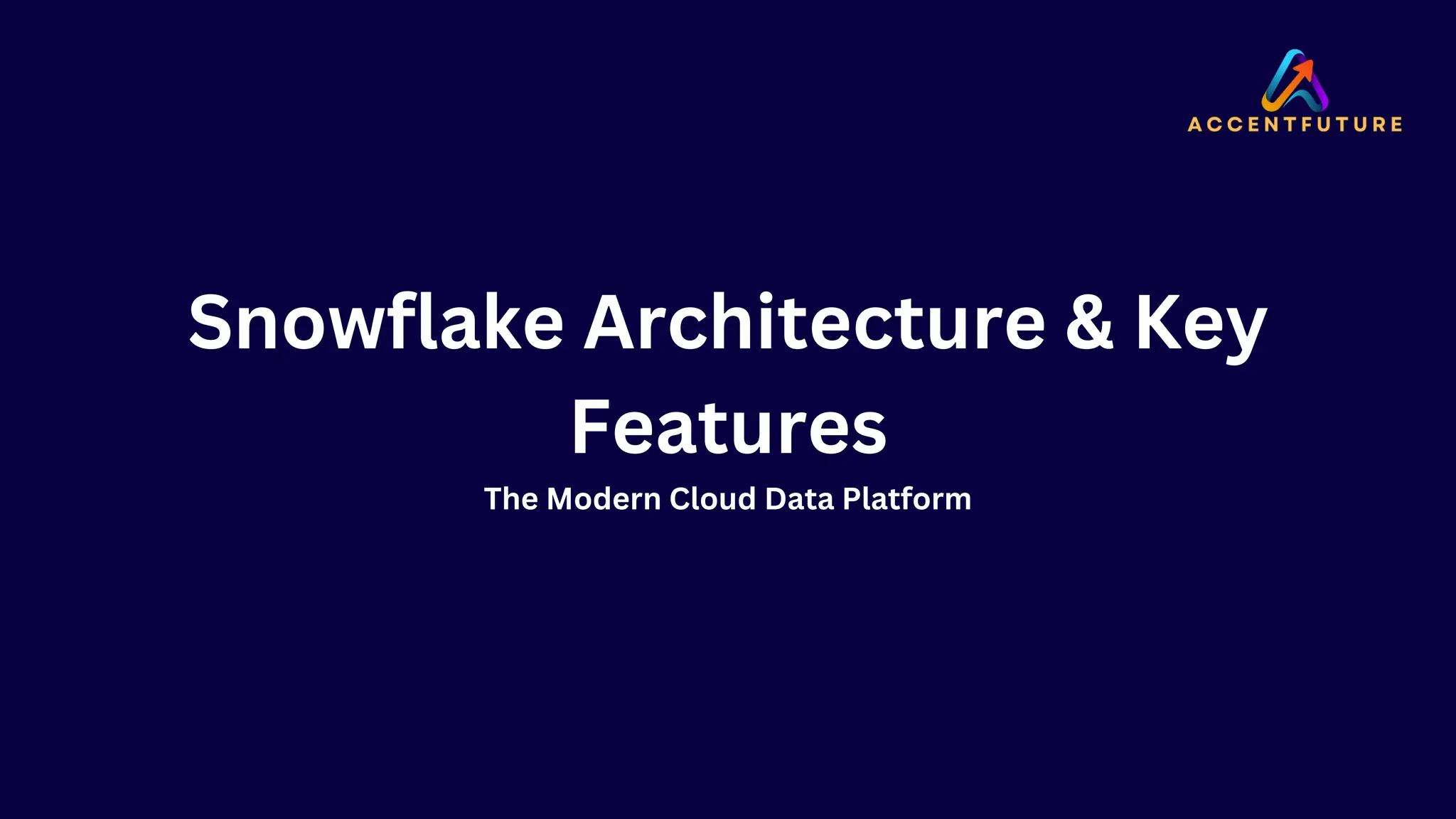 Snowflake Architecture & Key
Features
The Modern Cloud Data Platform
 
