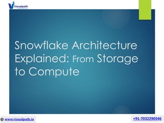 Snowflake Data Engineering with DBT - Online Training Visualpath.pptx