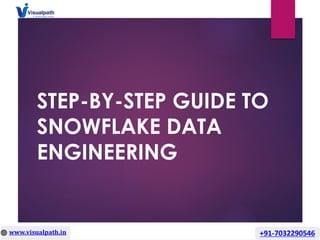 Snowflake Data Engineering with DBT Training Online | Visualpath | PPTX