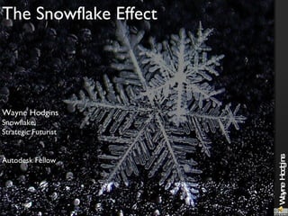 The Snowflake Effect Wayne Hodgins Snowflake, Strategic Futurist Autodesk Fellow 