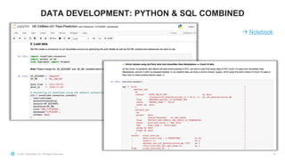 © 2021 Snowflake Inc. All Rights Reserved
DATA DEVELOPMENT: PYTHON & SQL COMBINED
41
à Notebook
 