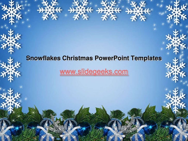 snowflakes christmas power point templates