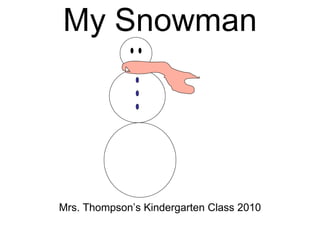 My Snowman Mrs. Thompson’s Kindergarten Class 2010 