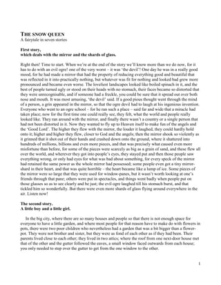 Snowqueen By Hans Christian Andersen PDF