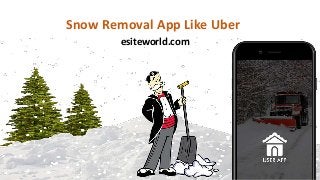 Snow Removal App Like Uber
esiteworld.com
 