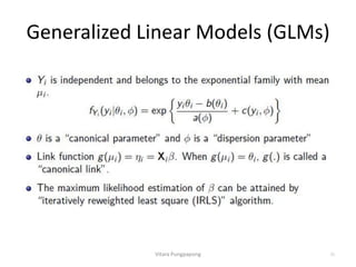 Generalized Linear Models (GLMs)
Vitara Pungpapong 22
 